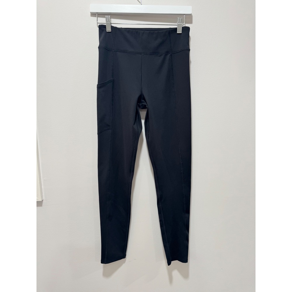 Abercrombie Kids YPB Black Active Leggings 4-Way Stretch Side Pocket Size 13/14